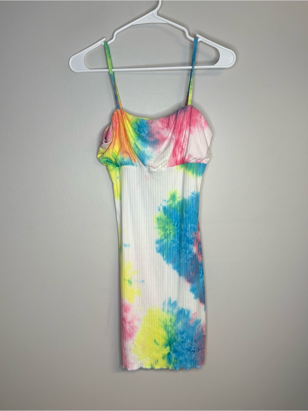 Derek Heart Multicolor Tie-Dye Ribbed Mini Dress